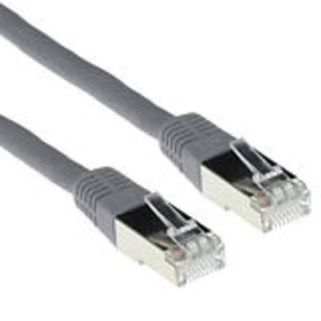 ACT Grijze 0,25 meter LSZH SFTP CAT6 patchkabel met RJ45 connectoren