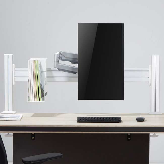 InLine® Slatwall Lifter Monitor holder, silver-grey