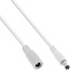 DC verlengkabel | 5,5 x 2,5mm | max. 140W | AWG18 | wit | 0,50 meter