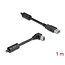 Delock USB 5 Gbps Cable Type-A male to Type-B male 90° right angled 1 m