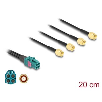 DeLOCK Delock Cable Mini FAKRA Z jack quad to 4 x SMA plug