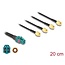 Delock Cable Mini FAKRA Z jack quad to 4 x SMA plug