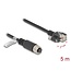 Delock M12 Cable A-coded 8 pin female to RJ45 plug with screws Cat.5e FTP 5 m black