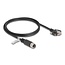 Delock M12 Cable A-coded 8 pin female to RJ45 plug with screws Cat.5e FTP 1 m black