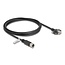 Delock M12 Cable D-coded 4 pin female to RJ45 plug with screws Cat.5e FTP 2 m black