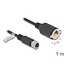 Delock M12 Cable D-coded 4 pin female to RJ45 jack for installation Cat.5e FTP 1 m black
