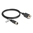 Delock M12 Cable D-coded 4 pin female to RJ45 jack for installation Cat.5e FTP 1 m black