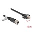 Delock M12 Cable X-coded 8 pin female to RJ45 plug with screws Cat.6A S/FTP 5 m black
