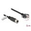 Delock M12 Cable D-coded 4 pin female to RJ45 plug with screws Cat.5e FTP 5 m black
