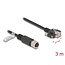 Delock M12 Cable D-coded 4 pin female to RJ45 plug with screws Cat.5e FTP 3 m black