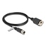 Delock M12 Cable X-coded 8 pin female to RJ45 jack for installation Cat.6A S/FTP 1 m black