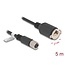 Delock M12 Cable X-coded 8 pin female to RJ45 jack for installation Cat.6A S/FTP 5 m black
