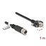 Delock M12 Cable X-coded 8 pin female to RJ45 plug with screws Cat.6A S/FTP 1 m black