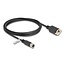 Delock M12 Cable D-coded 4 pin female to RJ45 jack for installation Cat.5e FTP 2 m black