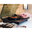 Houten platenspeler met ingebouwde speakers zwart