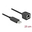 Delock Serial Connection Cable with FTDI chipset, USB 2.0 Type-A male to RS-232 RJ45 female 25 cm black