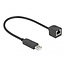 Delock Serial Connection Cable with FTDI chipset, USB 2.0 Type-A male to RS-232 RJ45 female 25 cm black