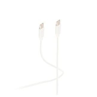 S-Impuls Flexline®--USB Lade-Sync Kabel, USB C Stecker auf USB-C® Stecker, 2.0, ABS, weiß, 1,5m