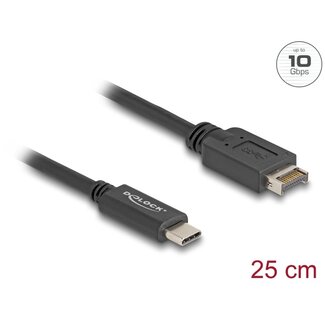 DeLOCK Delock USB 10 Gbps Cable USB Type-E Key A 20 pin male to USB Type-C™ male 25 cm