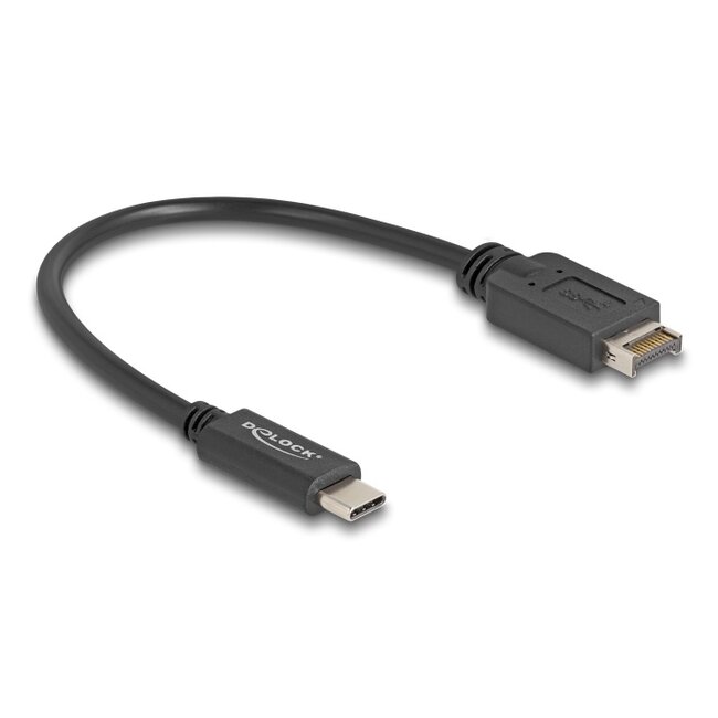 Delock USB 10 Gbps Cable USB Type-E Key A 20 pin male to USB Type-C™ male 25 cm