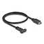 Delock USB 10 Gbps Cable USB Type-E Key A 20 pin male to USB Type-C™ female panel-mount 50 cm