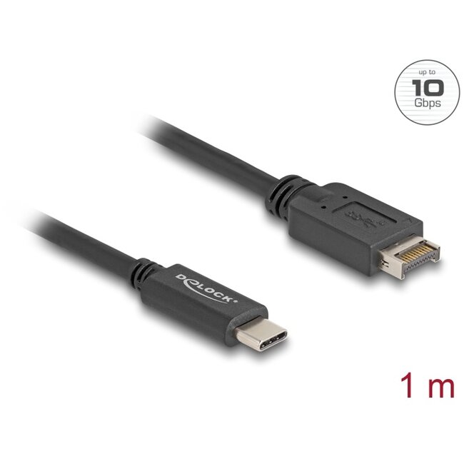 Delock USB 10 Gbps Cable USB Type-E Key A 20 pin male to USB Type-C™ male 1 m