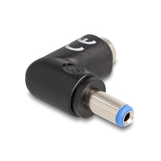 DeLOCK DC haakse adapter | 5,5 x 2,1mm | max. 20V/5A (100W) | zwart