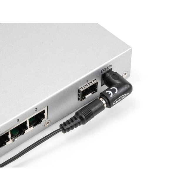 DC haakse adapter | 5,5 x 2,1mm | max. 20V/5A (100W) | zwart