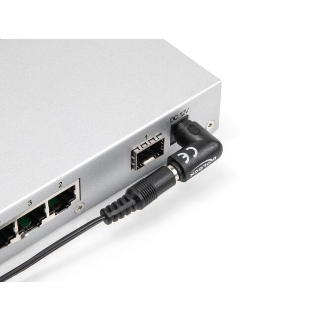 DC haakse adapter | 5,5 x 2,5mm | max. 20V/5A (100W) | zwart