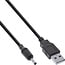 USB-A (m) - DC plug (m) | 3,5 x 1,35mm | max. 5V/3A (15W) | zwart | 2 meter