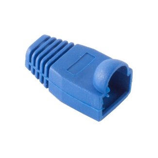 Goobay RJ45 netwerkplug huls | kabel tot 6,3mm | 1 stuk | blauw