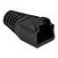 RJ45 netwerkplug huls | kabel tot 6mm | 20 stuks | zwart