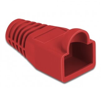 DeLOCK RJ45 netwerkplug huls | kabel tot 6mm | 20 stuks | rood