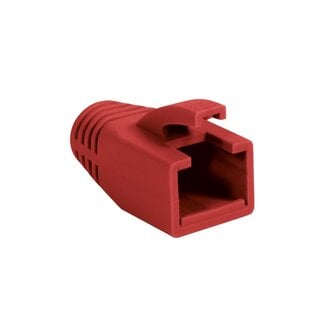 LogiLink RJ45 netwerkplug huls | kabel tot 8mm | 50 stuks | rood