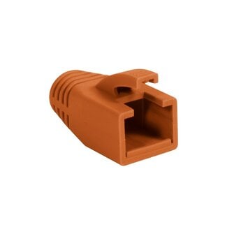 LogiLink RJ45 netwerkplug huls | kabel tot 8mm | 50 stuks | oranje