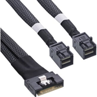 InLine® InLine® Slim SAS cable, SFF-8654 8X to SFF-8654 8X, 48 Gb/s, 0.5m