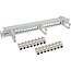 InLine® Patch panel Cat.6A 16-way, with 3 brackets, 16 keystones, 19", 1U, grey