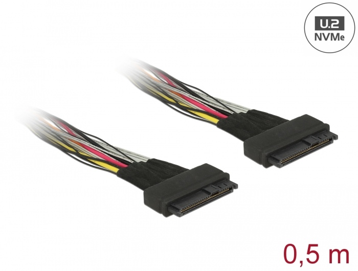 DeLOCK 84824. Aansluiting 1: U.2 SFF-8639, Aansluiting 2: U.2 SFF-8639, Kleur van het product: Zwart
