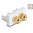 Delock Easy 45 Module 2 x binding post, red / black ring 22.5 x 45 mm