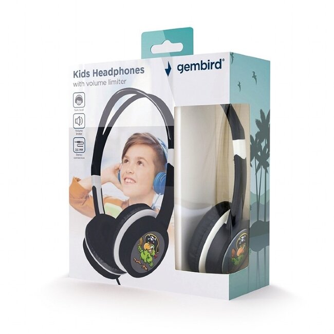 Gembird on-ear kinderhoofdtelefoon | zwart | 1,2 meter