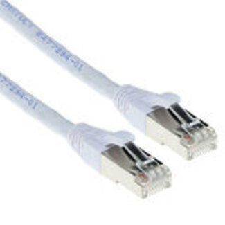 ACT ACT Witte 1 meter SFTP CAT6A patchkabel snagless met RJ45 connectoren
