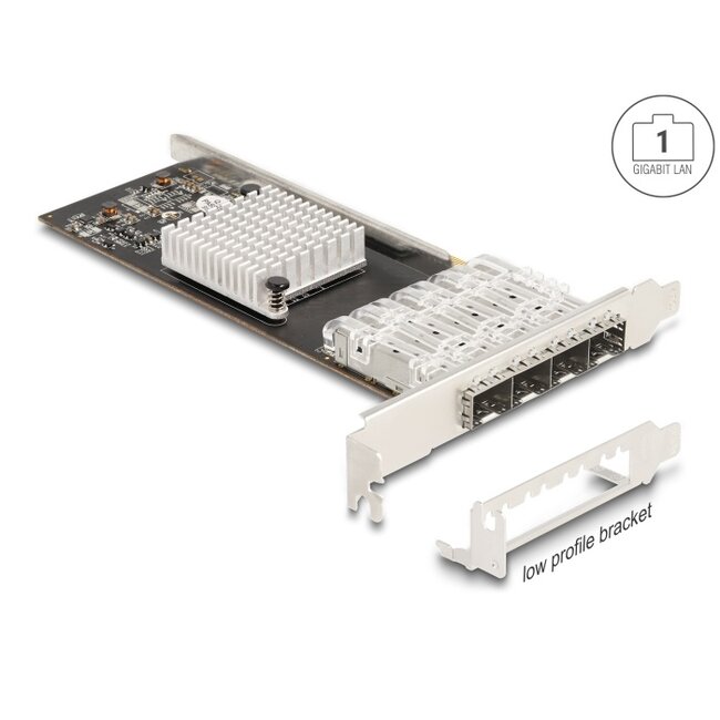 Delock PCI Express x4 Card to 4 x SFP slot Gigabit LAN i350