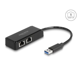 DeLOCK Delock USB Type-A Adapter to 2 x Gigabit LAN