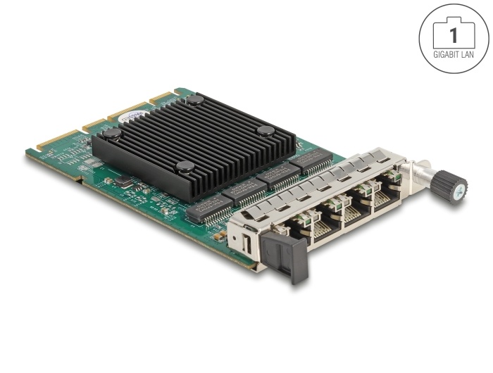 DeLOCK Delock OCP 3.0 Card to 4 x RJ45 Gigabit