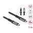 Delock USB 40 Gbps Data and Fast Charging Coaxial Cable 1 m 8K 60 Hz USB PD 3.1 Extended Power Range 240 W