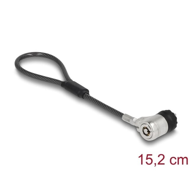 Navilock Laptop Security Cable with Key Lock 15.2 cm for Kensington Slot 3 x 7 mm