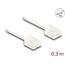 Delock RJ45 Network Cable Cat.6 UTP Ultra Slim 0.3 m white with short plugs