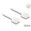 Delock RJ45 Network Cable Cat.6 UTP Ultra Slim 0.5 m white with short plugs