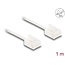 Delock RJ45 Network Cable Cat.6 UTP Ultra Slim 1 m white with short plugs