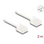 Delock RJ45 Network Cable Cat.6 UTP Ultra Slim 2 m white with short plugs